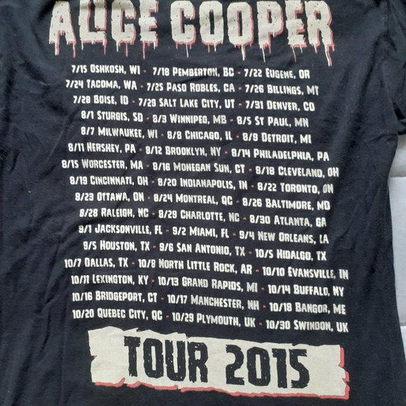 Alice Cooper Official I'm Watching You! 2015 Tour T-shirt Men's Small - Picture 7 of 9